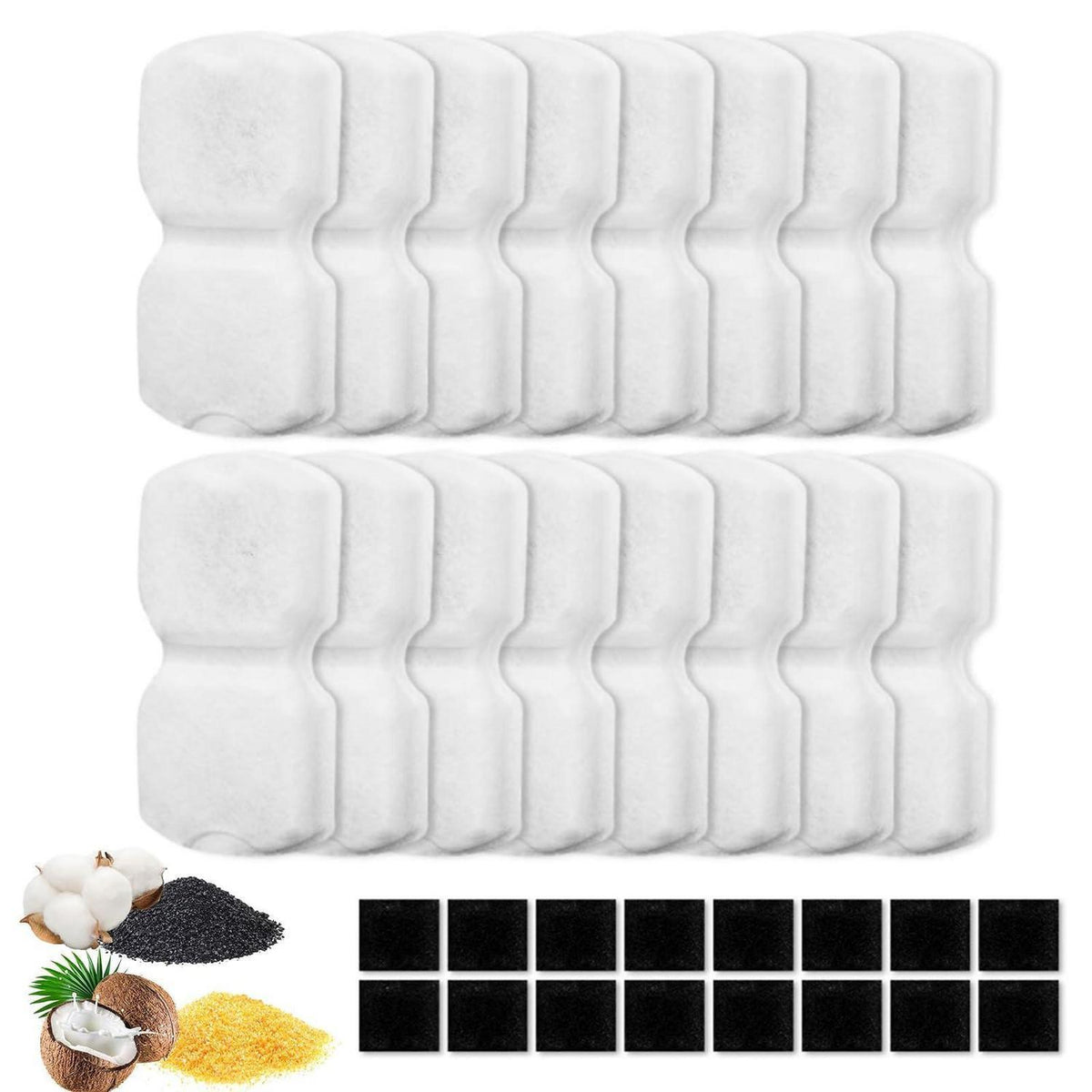 Katzenbrunnen Filter 32er Pack – Ersatzfilter für sauberes Wasser