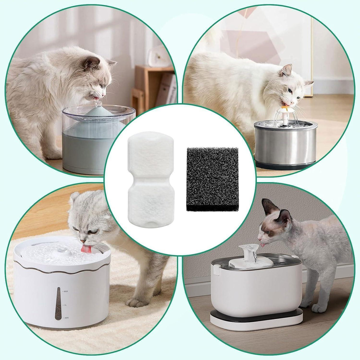 Katzenbrunnen Filter 32er Pack – Ersatzfilter für sauberes Wasser