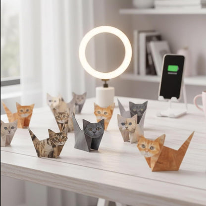 Origami Papier Set Katzen & Hunde mit Anleitung
