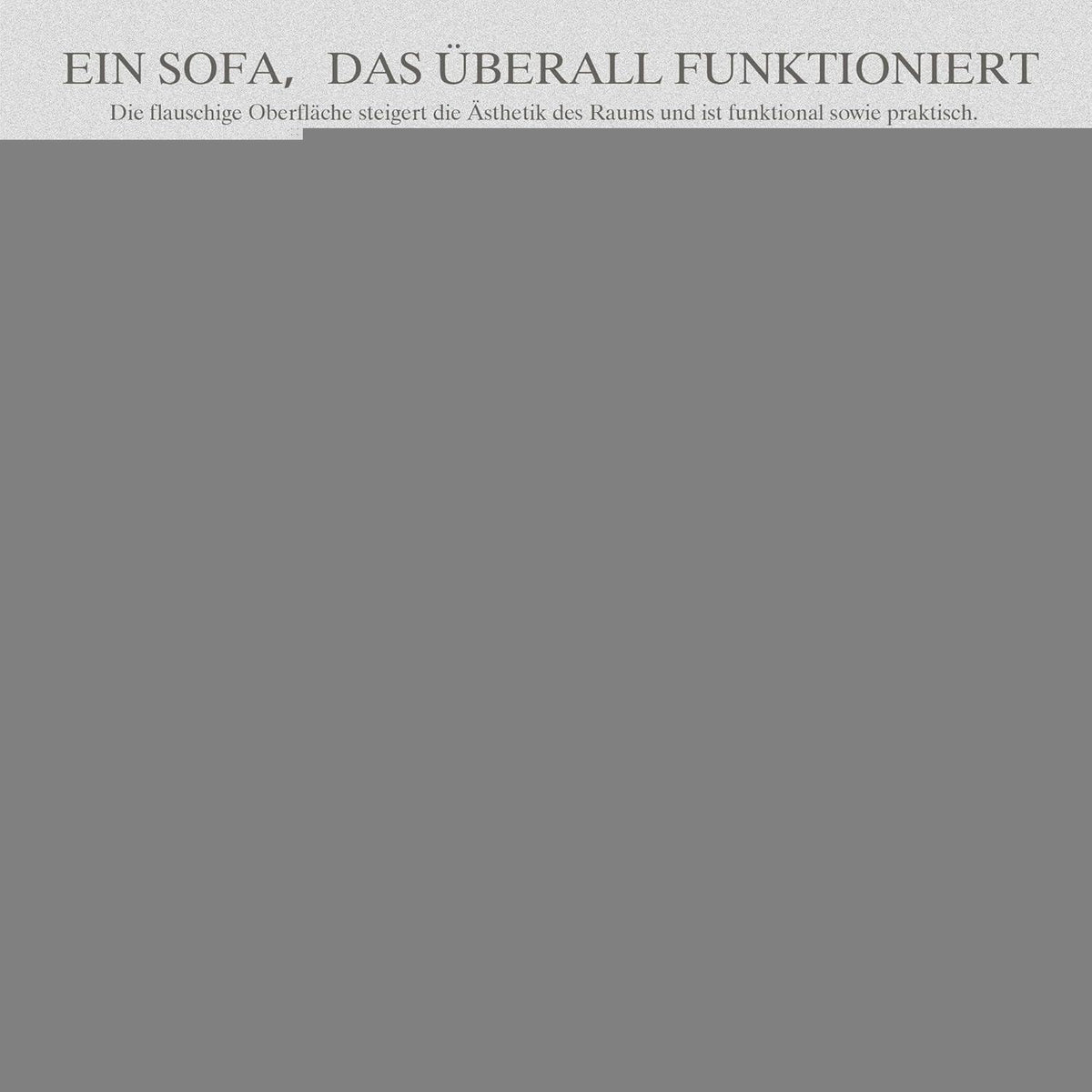 Cord Sofa 2-Sitzer mit Hockern | Modular, Getränkehalter & Stauraum