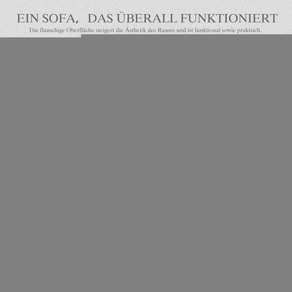 Cord Sofa 2-Sitzer mit Hockern | Modular, Getränkehalter & Stauraum