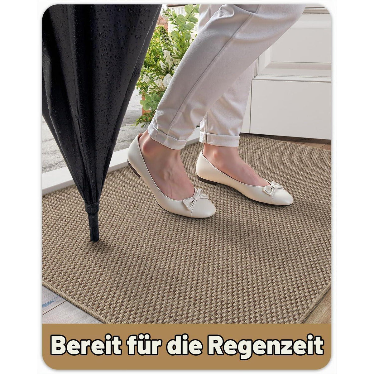 Fußmatte Innen 80x120cm Dunkles Beige – Schmutzfangmatte