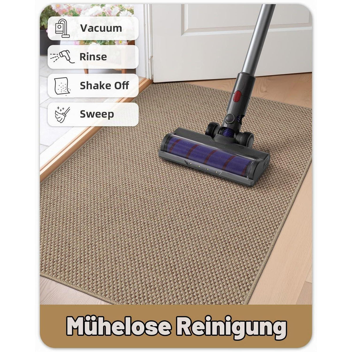 Fußmatte Innen 80x120cm Dunkles Beige – Schmutzfangmatte