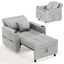 Extrabreites Schlafsofa 97cm – Schlafsessel mit Bettkasten & Getränkehalter