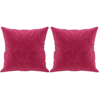 2-Sitzer Sofa Samt Weinrot – Modernes Mini Sofa mit Kissen