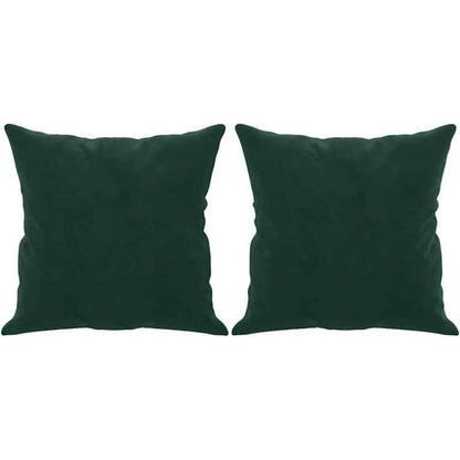 2-Sitzer Sofa Dunkelgrün mit Schlaffunktion & Zierkissen
