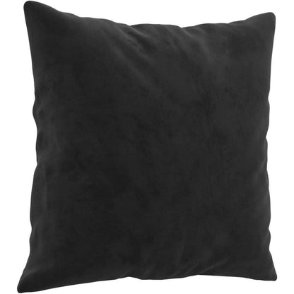 3-Sitzer Samtsofa Schwarz – Modernes Mini Sofa mit Kissen