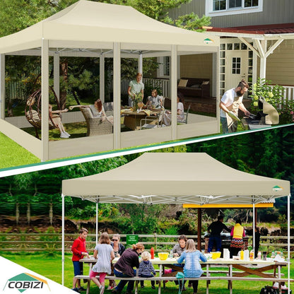 3x4.5m Faltpavillon – Wasserdicht, UV-Schutz & 4 Seitenwände