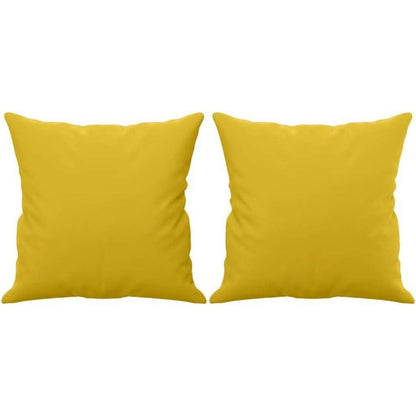 Doppelsitz Loungesofa mit Schlaffunktion, Gelb, Samt