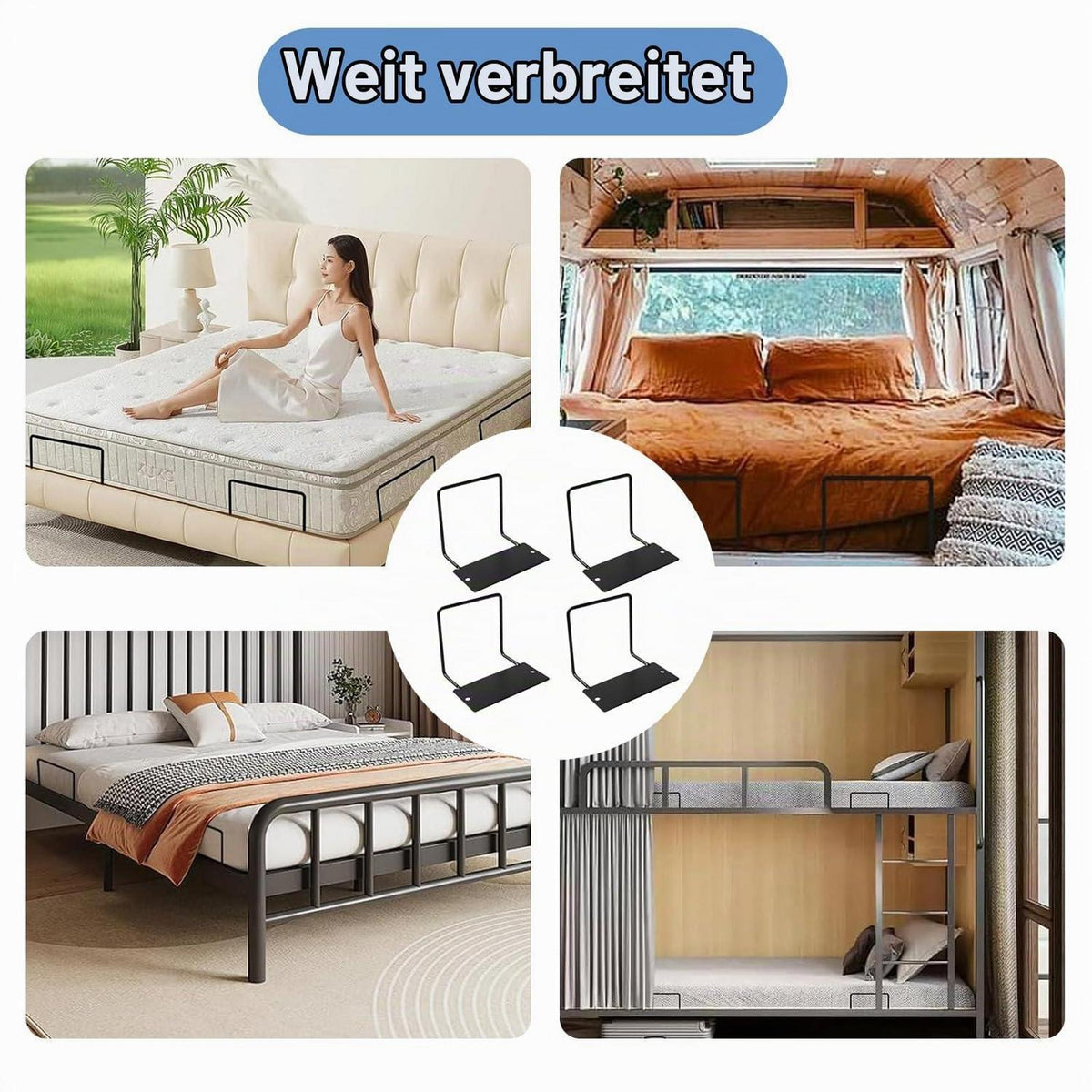 Matratzenhalter Set 4er-Pack – Anti-Rutsch & Verrutschsicher