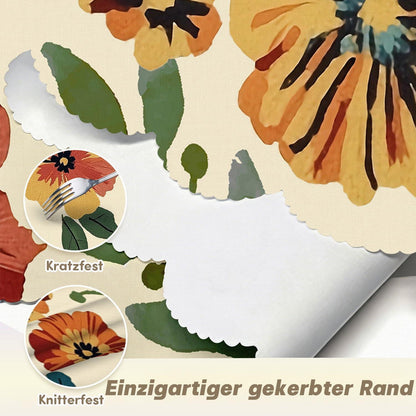 Runde Tischdecke 160 cm – Wetterfest & Vintage Wildblume