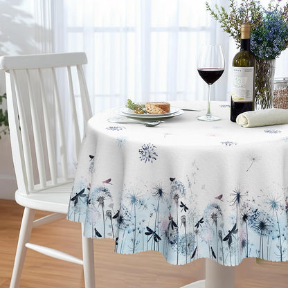 Runde Tischdecke 160 cm – Wetterfest & Löwenzahn Floral