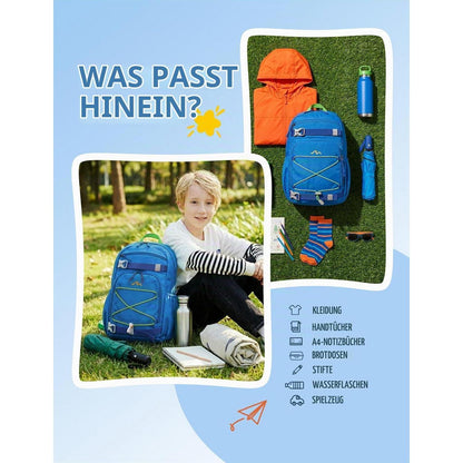 Kinderrucksack 18L – Dunkelblau für Schule & Wanderungen