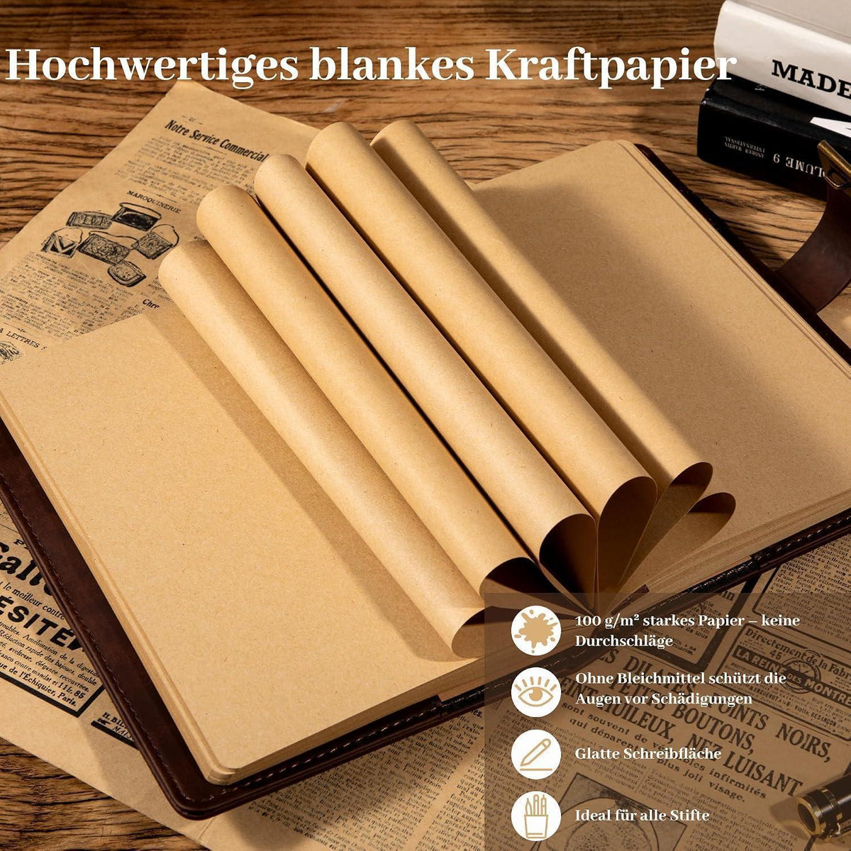Tagebuch mit Schloss & Zahlencode, 256 Seiten, Braun
