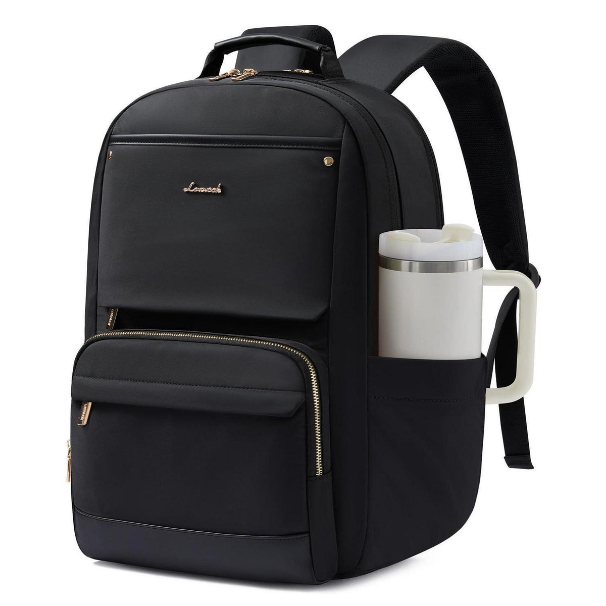 Laptop Rucksack Damen 17,3 Zoll Wasserdicht Travel Schulrucksack Schwarz