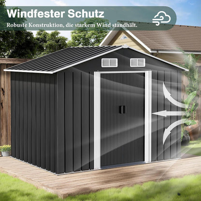Metall Gerätehaus 196x132x187cm mit Schiebetür