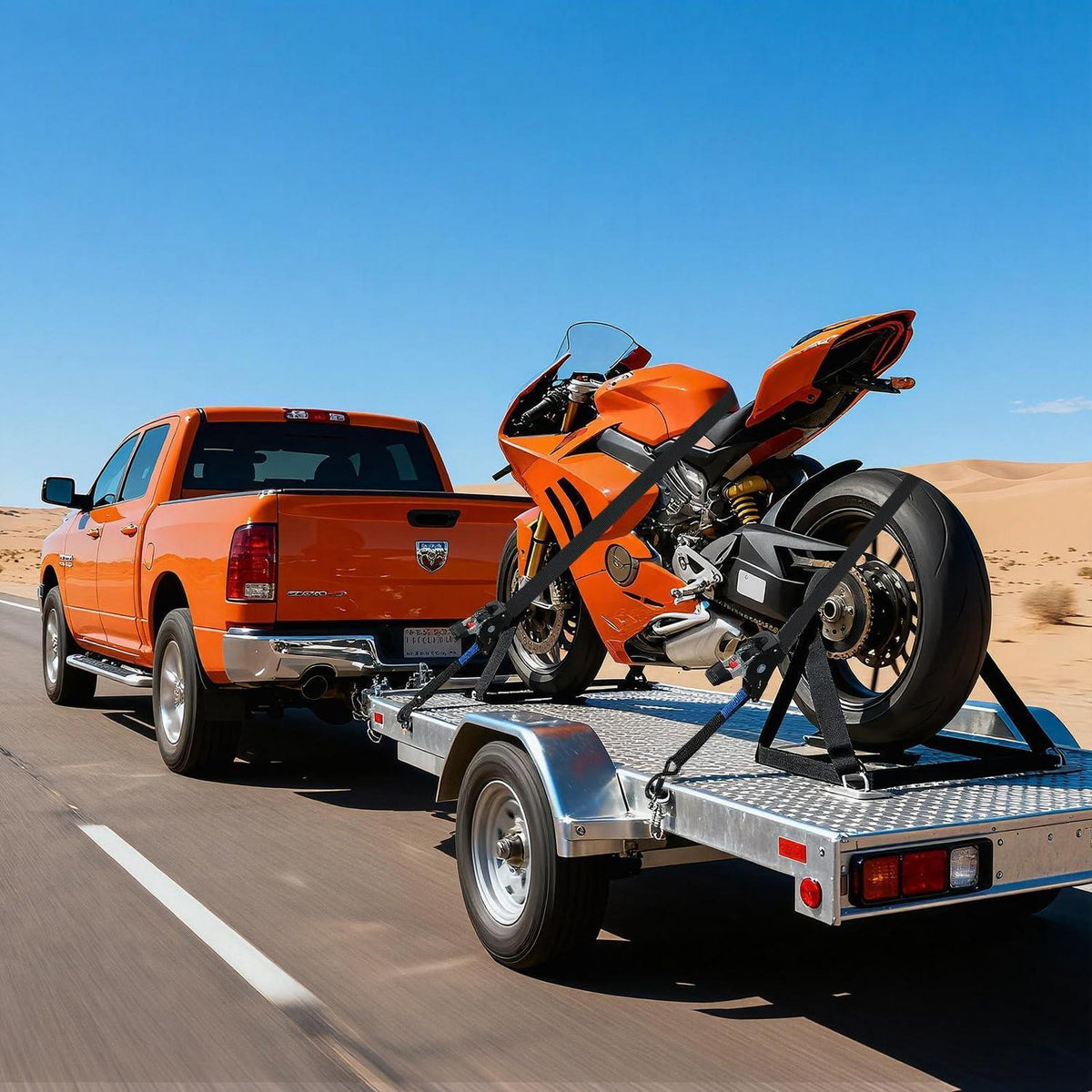Selbstaufrollende Spanngurte 3m – 4er Set für Anhänger & Motorrad
