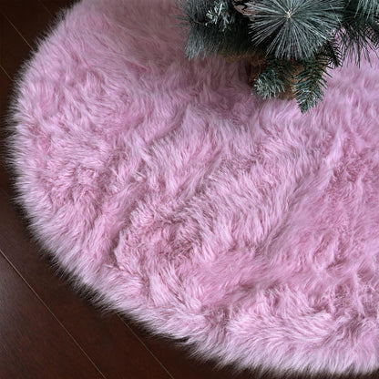Rosa Plüsch Baumdecke 122cm Flauschige Kunstfell Christbaumdecke