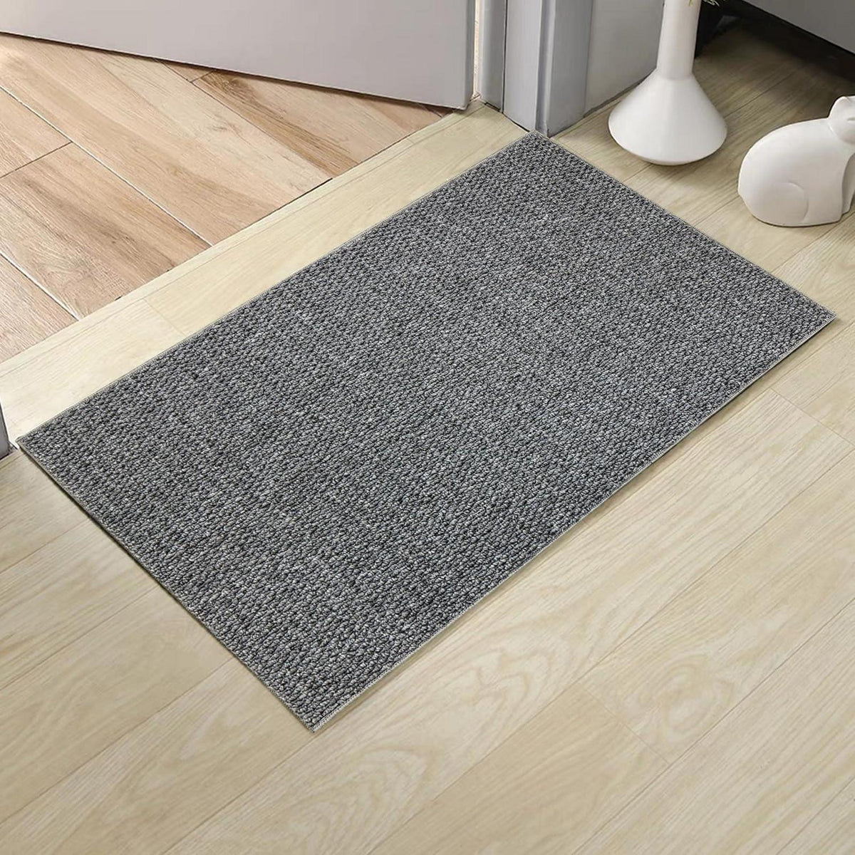 Fußmatte Innen Grau 80x120 cm – Schmutzfangmatte mit Anti-Rutsch Rückseite