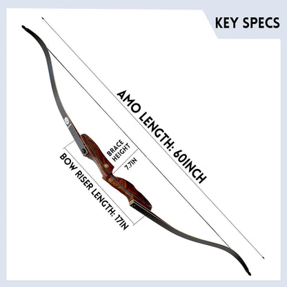 Recurve Bogen Takedown 30lb – Traditioneller Jagdbogen Set für Erwachsene