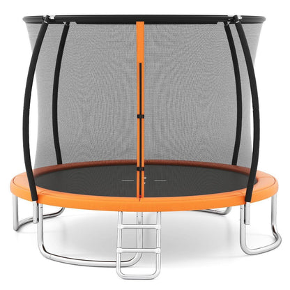GYMAX Gartentrampolin 366cm mit Sicherheitsnetz & Leiter