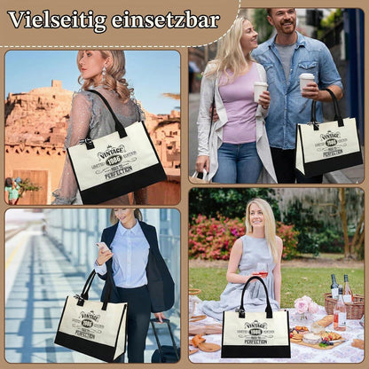 40. Geburtstag Geschenkset Vintage 1986 Canvas Tasche & Kosmetiktasche