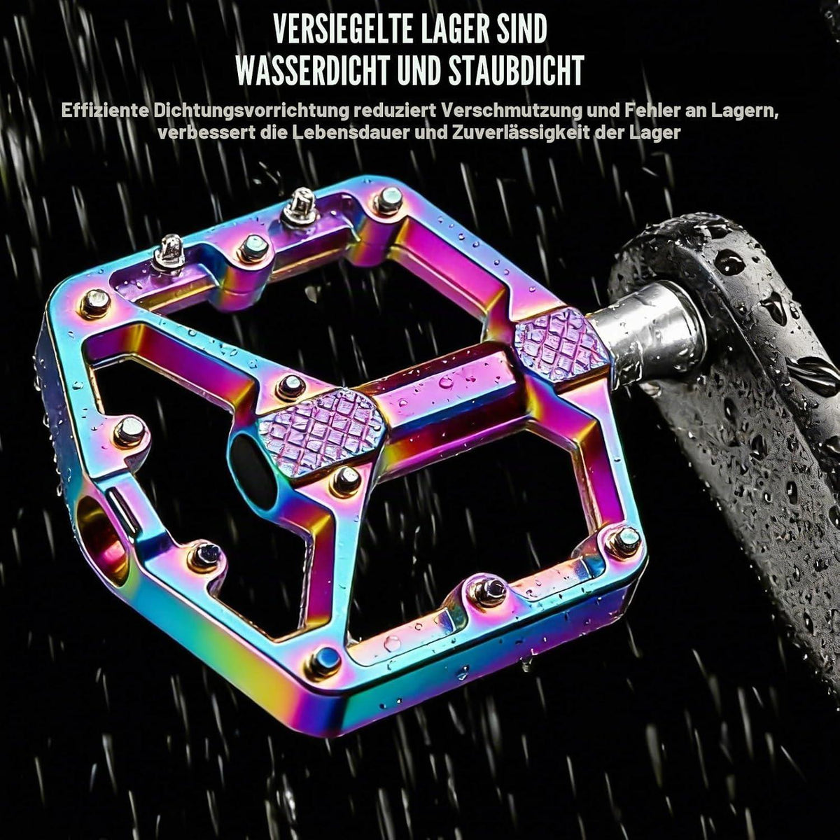 Aluminium Fahrradpedale 9/16" MTB mit Anti-Rutsch-Nägeln