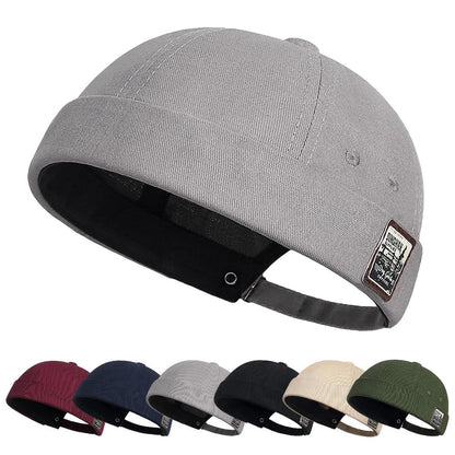 Herren Docker Cap Baumwolle – Verstellbare Seemannsmütze Grau