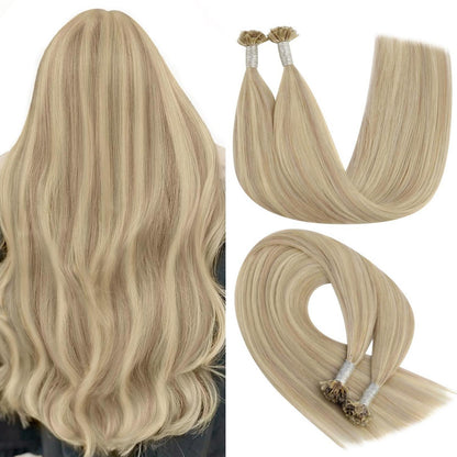 Echthaar U-Tip Extensions Blond 55cm (18/613)