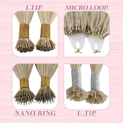 Echthaar U-Tip Extensions Blond 55cm (18/613)