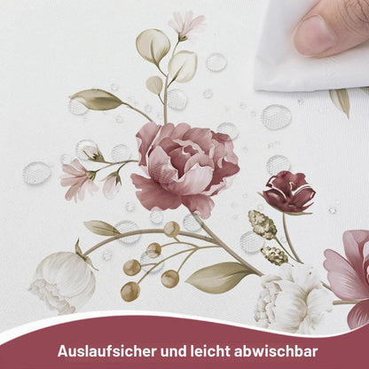 Rosa Tischdecke Retro Blumenmuster 140x140 cm