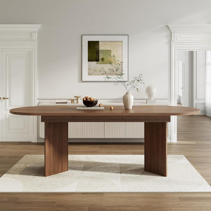 Ausziehbarer Esstisch Holz 160-200 x 90 cm Nussbaum
