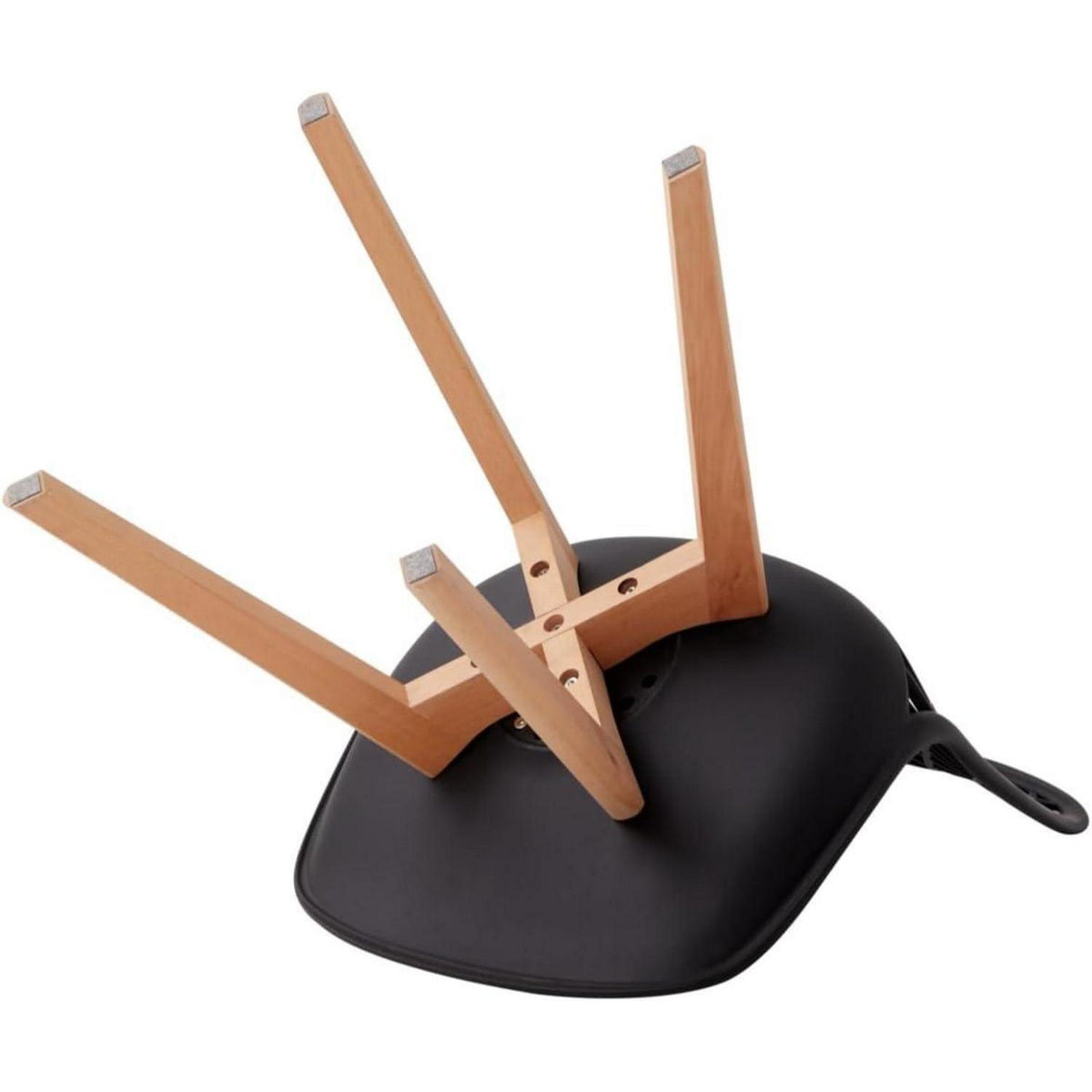 Esszimmerstuhl Set 4er-Pack, Netzrücken, Schwarz