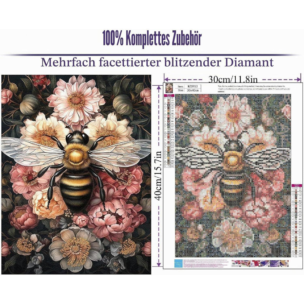Diamantmalerei Set Erwachsene 30x40cm Vollbild DIY Kunstbild