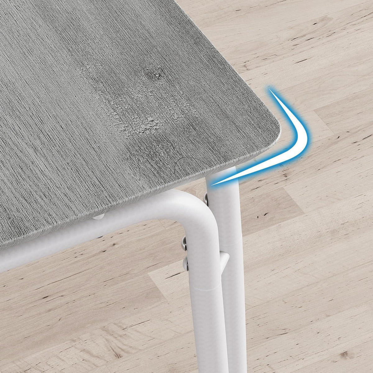 5-tlg. Esstisch Set für 4 Personen – Grau & Weiß