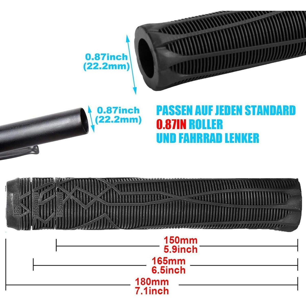 Stunt Scooter Griffe 150/165/180mm – Soft & Komfortabel