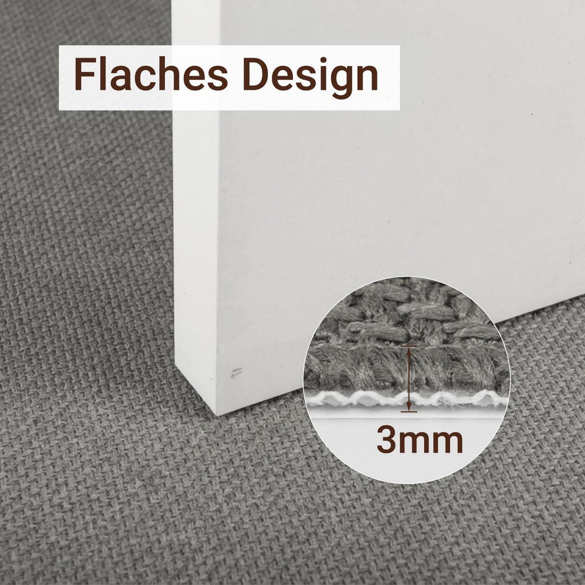 Fußmatte Grau 80x120 cm – Rutschfest & Saugfähig