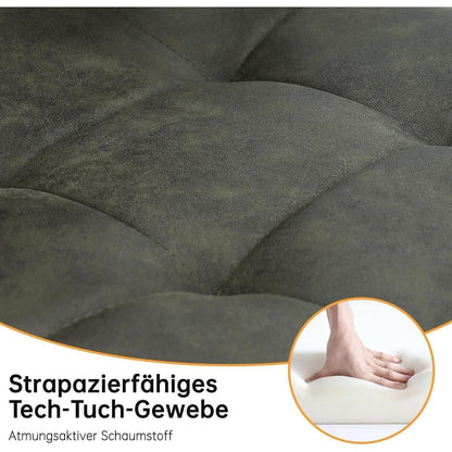 Gepolsterte Esszimmerstühle 4er Set, Grün, Modernes Design