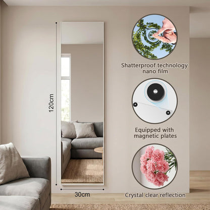 Brisafe Magnetspiegel 120x30cm – Unzerbrechlich & Vielseitig