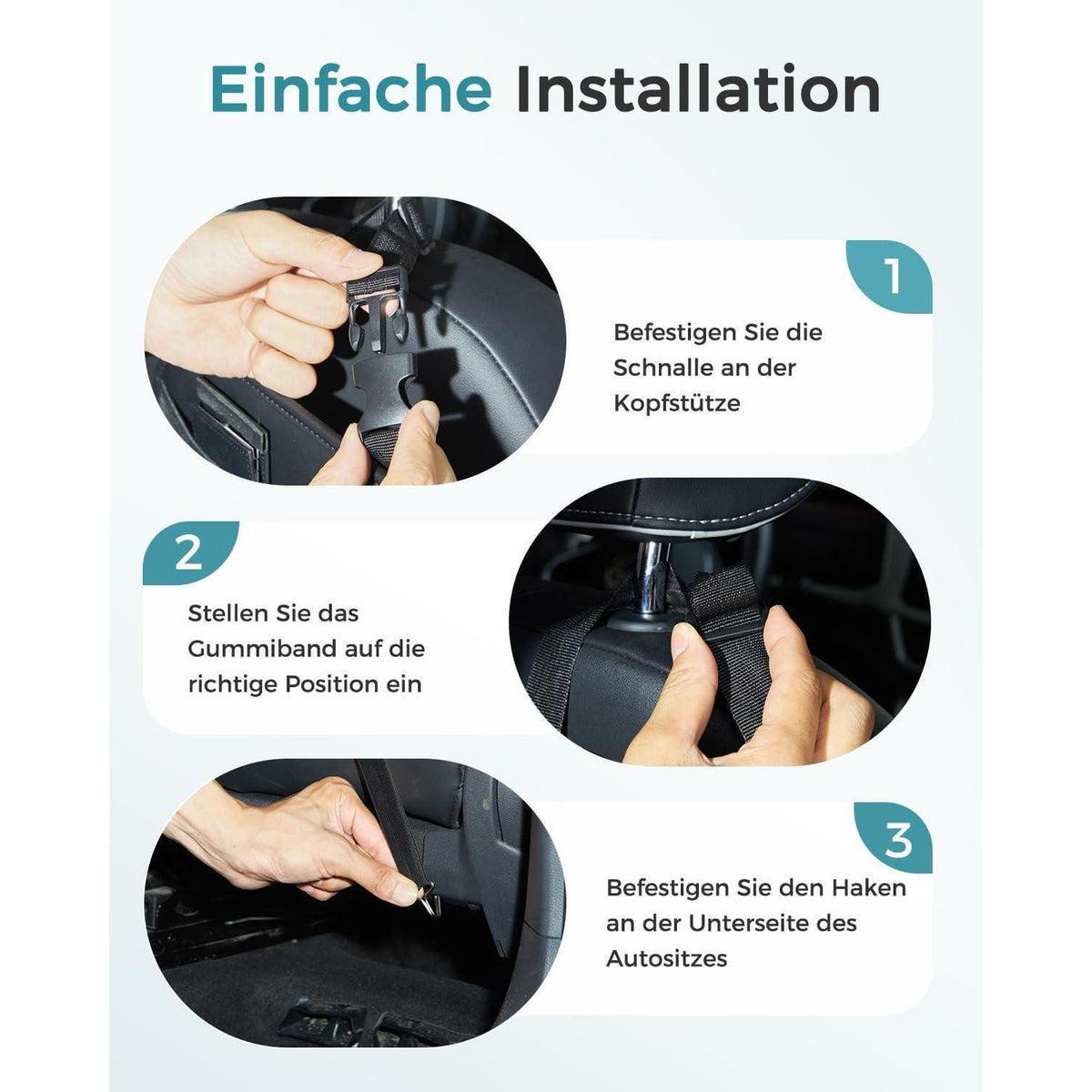 Autositz Organizer mit MOLLE-System – Grau