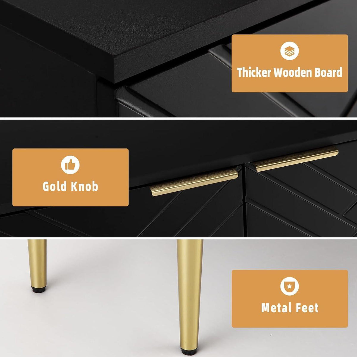 Sideboard Kommode Schwarz – Stilvolle Anrichte mit Stauraum