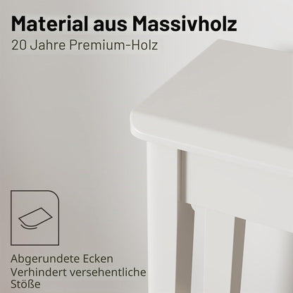 Schmaler Konsolentisch Holz mit Schubladen – Weiß 24.8 x 100 x 80 cm