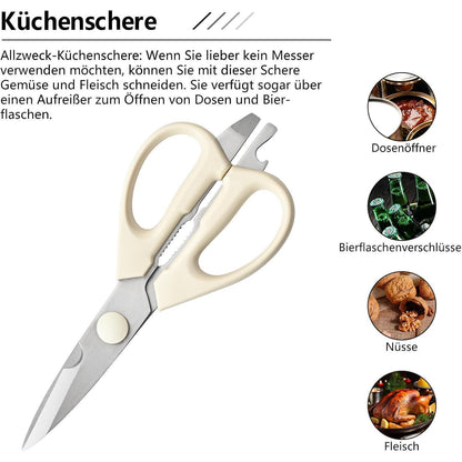 7-teiliges Küchenmesser-Set Edelstahl mit Block