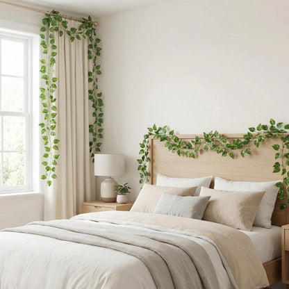 12x Efeu Girlande Künstlich – 25.2m Deko für Wand & Garten