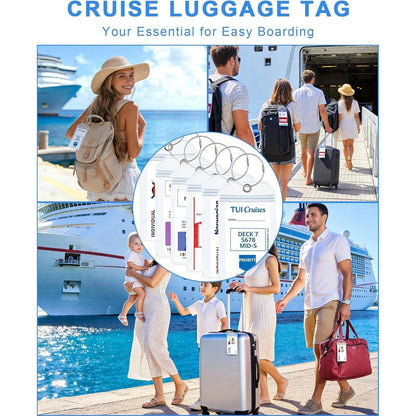 Transparente Kofferanhänger für Kreuzfahrt & Flugreise (6er Set)