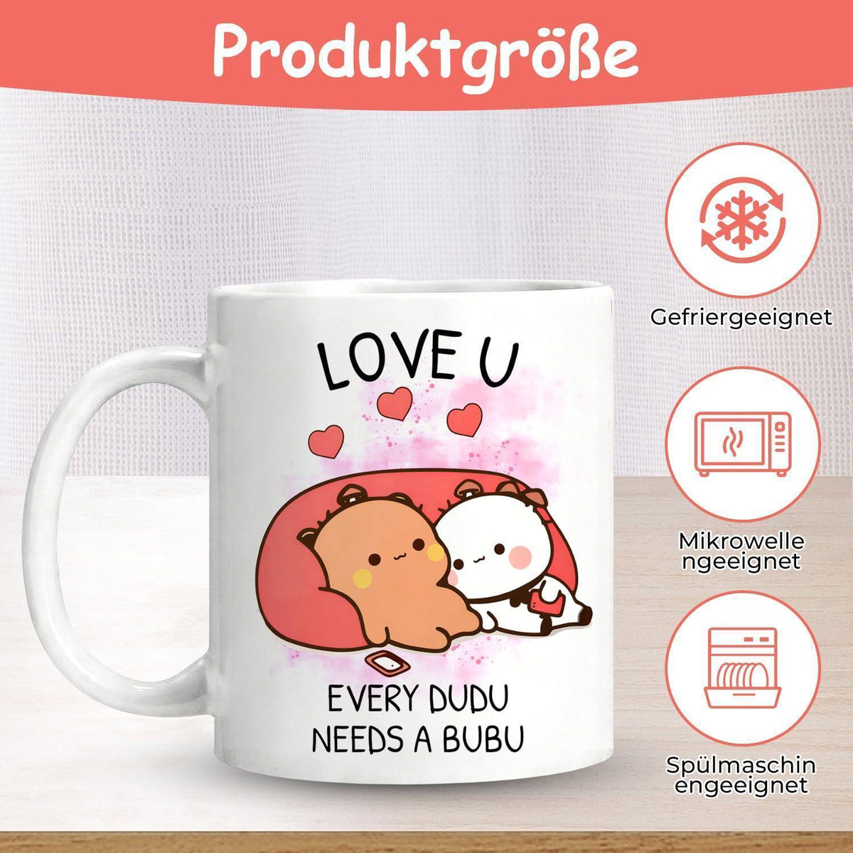 Bubu Dudu Tasse – Doppelseitig Bedruckter Kaffeebecher 350ml