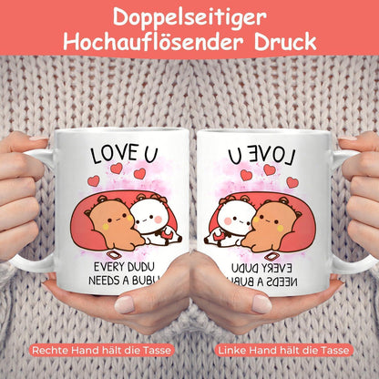 Bubu Dudu Tasse – Doppelseitig Bedruckter Kaffeebecher 350ml