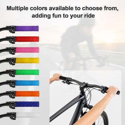Ergonomische Fahrradgriffe 22mm - Rutschfest & Weich Purple