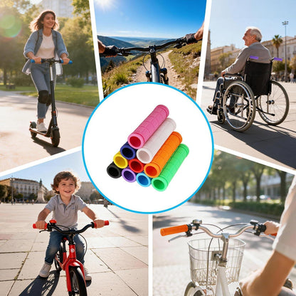 Ergonomische Fahrradgriffe 22mm - Rutschfest & Weich Purple