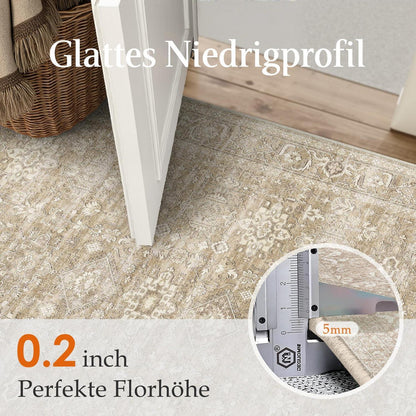Vintage Teppich Beige 160x230cm - Wohnzimmer & Schlafzimmer